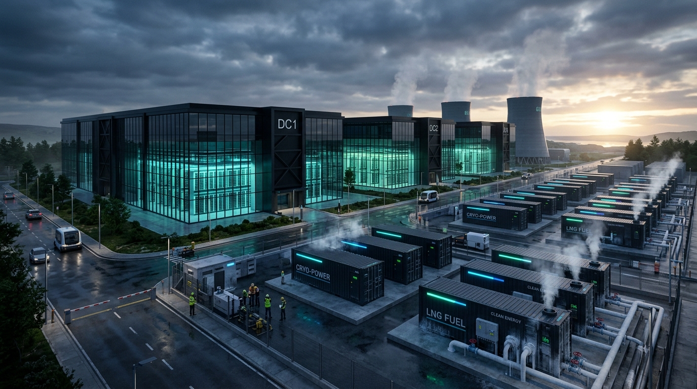 AI Hyperscale Data Center Powered by NexGen Cryo-Power Containers