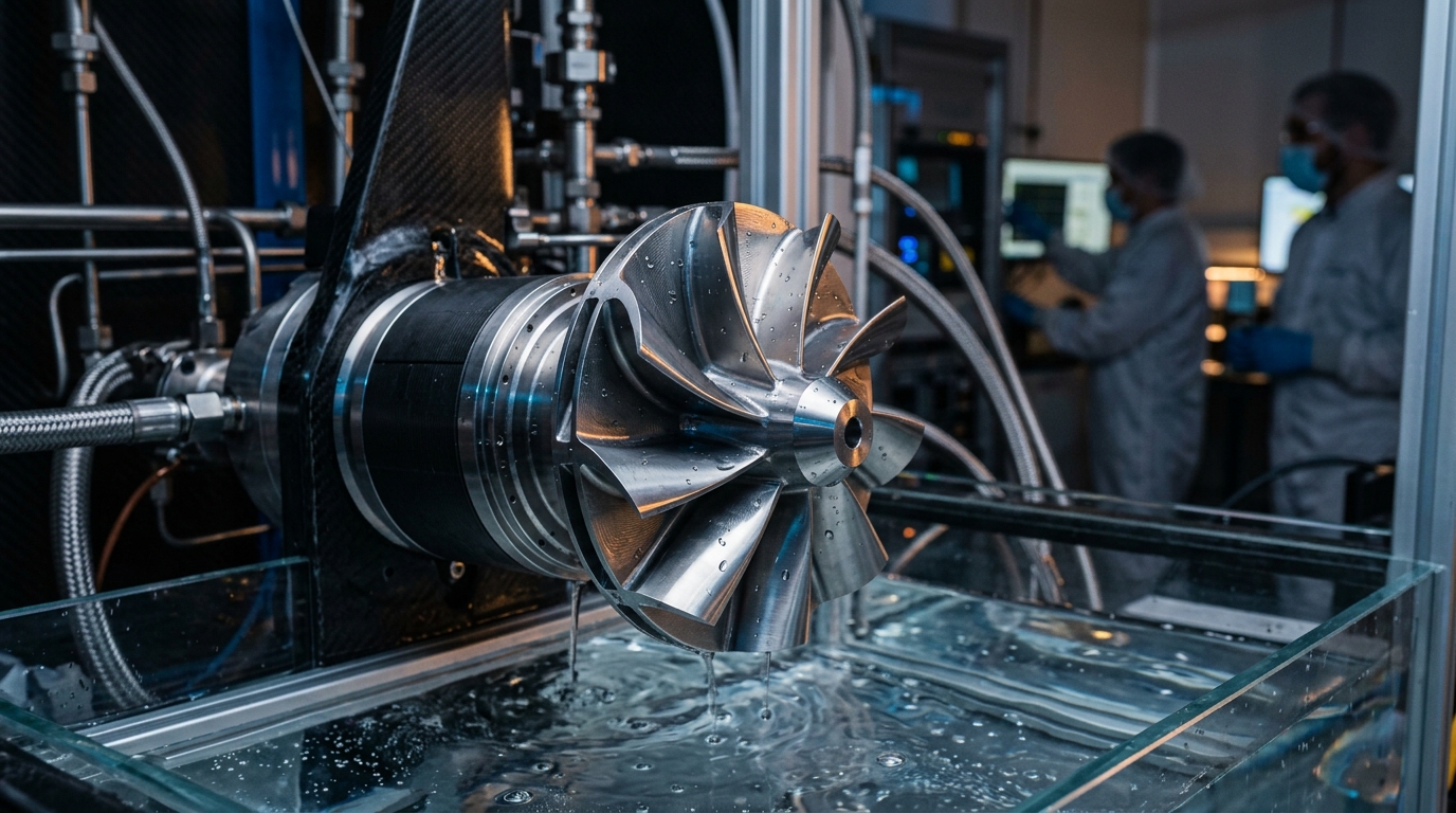 Submerged Cryogenic Titanium Pump Impeller