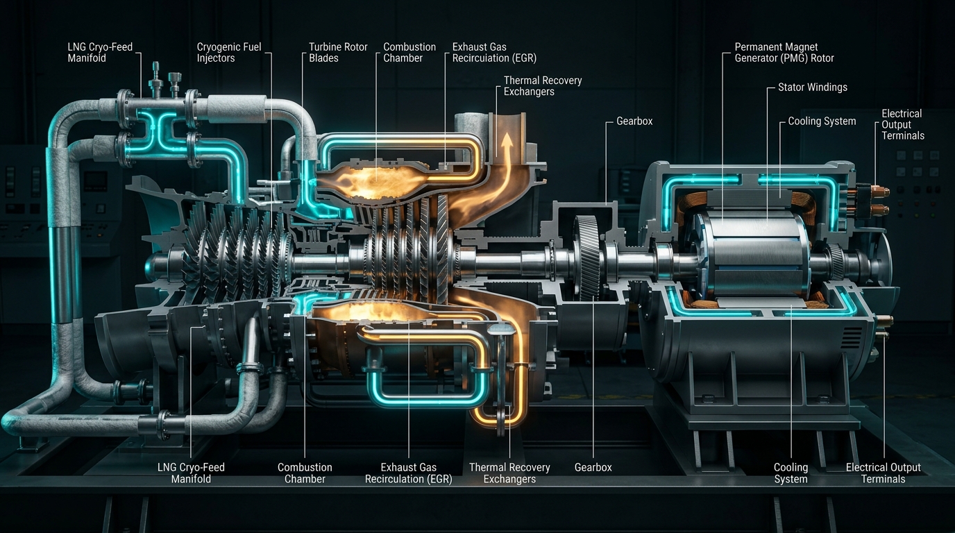 Turbine Core & Permanent Magnet Generator Cutaway
